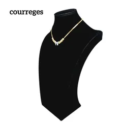 【美品】courreges ネックレス 喜平 ハート リボン ゴールド シルバー