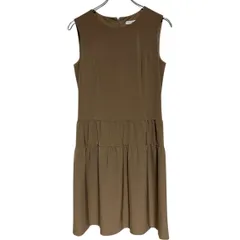 B061 M-premier BLACK エム プルミエ ブラック ワンピース ノースリーブ カーキ ブラウン レディース 36