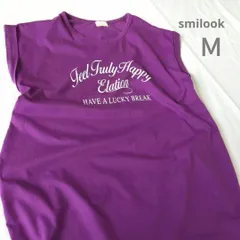 M【 US古着 】スマイルック ゆったりシャツワンピース ノースリーブ 2306E2850