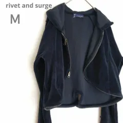 M【超美品】rivet & surge リベットアンドサージ ベルベット ショート丈 長袖パーカ S0108_ 23E3334