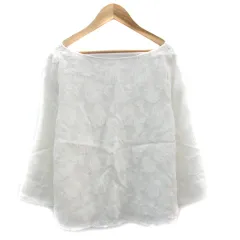 スローブ イエナ SLOBE IENA  カットソー 七分袖 総柄 ホワイト 白 /YM32