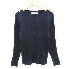 ロペピクニック ROPE Picnic リブニット カットソー 長袖 38 M ネイビー 紺 /YM24