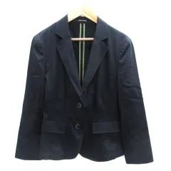 コムサデモード COMME CA DU MODE テーラードジャケット ミドル丈 シングルボタン 紺 ネイビー /SM2