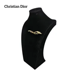 【極美品】Christian Dior ブローチ 大サイズ ゴールド ブラック