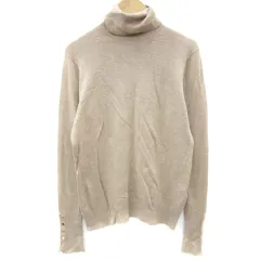 ザラ ZARA ニット カットソー 長袖 タートルネック M ライトブラウン 薄茶 /YM42