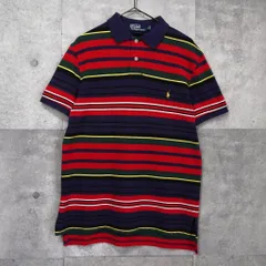 ポロ ラルフローレン ロゴ 刺繍 ボーダー柄 半袖ポロシャツ マルチカラー