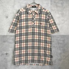 バーバリー ブラック レーベル ホースロゴ 刺繍 ノバチェック 半袖トップス ベージュ