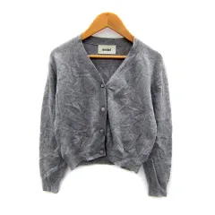 スナイデル SNIDEL カーディガン ミドル丈 Vネック 無地 F グレー /SY36