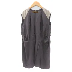 エポカ EPOCA ノースリーブワンピース ひざ丈 スリット 38 M ダークグレー /YK44 