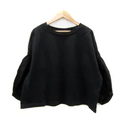 アールエヌエーエヌ RNA-N カットソー 長袖 ラウンドネック 無地 オーバーサイズ M 黒 ブラック /SY21