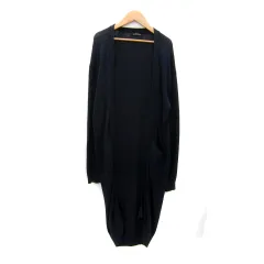 グリーンレーベルリラクシング ユナイテッドアローズ green label relaxing カーディガン ロング丈 前開き 無地 紺 ネイビー /SY48