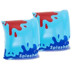 【迅速発送】アームリング 腕浮き輪 大人 子供用浮き輪 子供 成人 兼用 アームフロート 浮き輪 プール 海 レジャー 水泳 補助 練習 アームヘルパー 軽量 8色 (ブルー溌墨風) 1