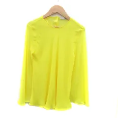 ザラ トラファルック ZARA Trafaluc ブラウス カットソー ラウンドネック 長袖 フレアスリーブ XS 黄色 イエロー /HO23