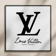 【Louis Vuittonモチーフ】ブラックスクエアフレームポスター（送料無料）