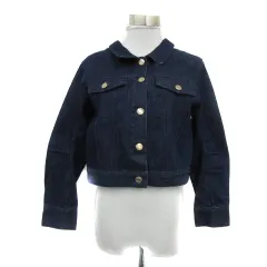 ジルバイジルスチュアート JILL by JILLSTUART デニムジャケット Gジャン ジージャン ショート丈 バックレースアップリボン S インディゴ /YS40