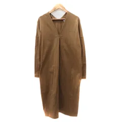 アーバンリサーチ ドアーズ URBAN RESEARCH DOORS ワンピース ひざ丈 七分袖 ONE ブラウン /YK34