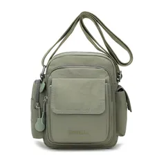 女性のバッグ2025冬の新モデルの多ポケット斜めショルダーバッグ軽いナイロンの布のバッグカジュアルなショルダーバッグです