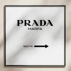 【PRADAモチーフ】ブラックスクエアフレームポスター（送料無料）