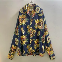 .ハワイ製 90s 80s 長袖 アロハシャツ ヴィンテージ 開襟 レーヨン 珍