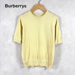 90s Burberrys ヴィンテージ バーバリー ホースロゴ刺繍 ハイゲージ ニット トップス 半袖 クリーム