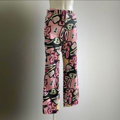 美品 00s コムデギャルソン パワーネット 花柄プリント テキスタイル 