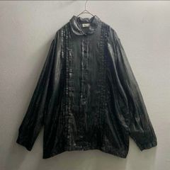 ヨーロッパ 80s 90s ヴィンテージ 半袖 シャツ フェイクレザー ユーロ 
