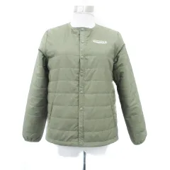 アウトドアプロダクツ OUTDOOR PRODUCTS 中綿ジャケット クルーネック ミドル丈 M カーキ /HO28