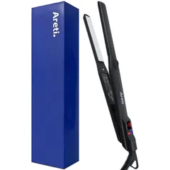 “ ヘアアイロン は アレティ ” ストレート カール 2way 極細?極長 15mm プレート 急速170℃ たくさん挟めて時短 メンズ 前髪 ダメージレス 80℃から240℃まで細かな24段階温度設定 チタニウムコーティング Areti-i628BK  0
