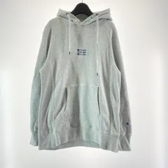 【中古】Championk×nano・universe REVERSE WEAVE 青単色タグ復刻 サイズL C8-J151 グレー チャンピオン ナノユニバース リバースウィーブ [17]