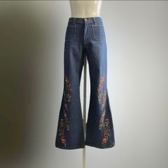 裾幅30cm】60s 70s ビンテージ スーパーフレア デニム - メルカリ