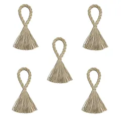 【迅速発送】siawadeky しめ縄 材料 リース 5点セット 玄関用 迎春 正月飾り 単色 タッセルタイプ 土台手作り DIY材料 ハンドメイド しめ縄 飾り 元旦 正月 年末年始 謹賀新年 端午 お盆用 クラフト素材 リースのみ 花含めなし 1