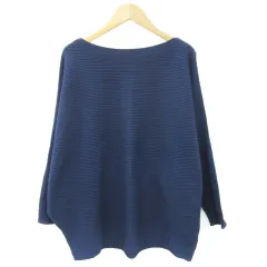 ロペピクニック ROPE Picnic ニット カットソー 長袖 36 S ネイビー 紺 /YM19