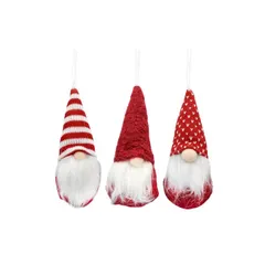 【迅速発送】MrMrKura クリスマス飾り 人形 サンタクロース 3個セット ぬいぐるみ 妖精 クリスマスツリー オーナメント 飾り 吊り下げ ドワーフ 装飾フェルト 手作り クリスマス雑貨 インテリア ホームデコ 北欧 窓 玄関 部屋 可愛い プレゼン 0