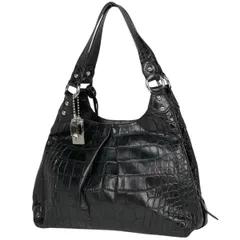 コーチ COACH ロゴ ショルダーバッグ ハンドバッグ 型押し ショルダーバッグ レザー ブラック 14602 レディース 【中古】