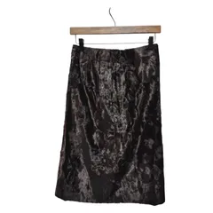 【一点物】【タグ付き】NEWYORKER ニューヨーカー 膝丈スカート ブラウン 67-93サイズ B12