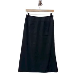 【一点物】NEWYORKER ニューヨーカー 膝丈スカート ブラック 67-93サイズ B12