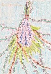 Akihiko Mihara, a Salon d'Automne award-winning artist [Swag] Drawing, original art, contemporary art, artwork, painting, fine art, interior design, botanical art, crayon, flower art, feng shui, floral painting, wreath, bouquet, flower, wall decoration, wall art, oil pastel painting