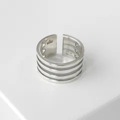 グッチ 4連 シルバー925 指輪 リング 9号