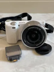 SONYミラーレス一眼NEX-5Rホワイト中古リモコン予備バッテリー等おまけ付 SONY 中古 1年保証 美品 NEX-5R パワーズームレンズキット (PZ 16-50mm