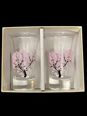 丸モ高木陶器 冷感桜グラス天開ペアセット 冷感 グラス天開 グラス 酒器 食器 コップ 桜 絵柄 冷感シリーズ ペアセット 化粧箱入り 贈り物﻿ 伝統 冷感 日本 シンボル 国華 桜 淡 美 N25K(出)6