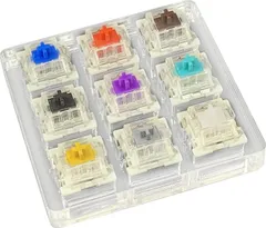 キーボード キーホルダー メカニカルキースイッチ DIY 9色軸 