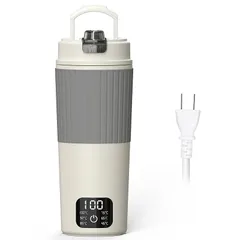 Aliliy 電気ケトル ポータブル トラベルケトル 550ml大容量 海外対応 6段階温度調節 保温 持ち運びケトル 400W 小型 5分急速沸かし 一人暮らし 電気ポット 漏れない 携帯ポット 空焚き防止 水筒 電気温水カップ お湯・コーヒー・お茶・粉 1