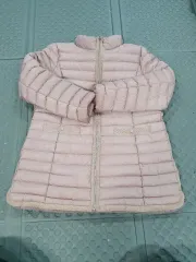 クロコダイル ピンク 軽量 ロング ダウン アウター