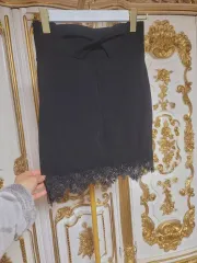 ブラックレースミニスカート
