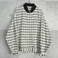 イヴ サンローラン ヴィンテージ YSLロゴ チェック柄 ブルゾン ブラック / アイボリー