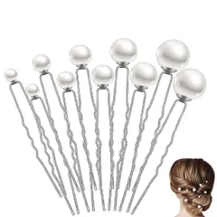 新品 YFFSFDC Ｕピン ヘアピンパール 髪飾りパールピン ヘアアクセサリーパール パール パーティ 結婚式卒業式 成人式 和装 花嫁 普段使いバレンタイン ギフト ホワイトデー プレゼント おしゃれ（シルバー36本セット ）