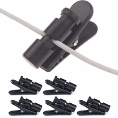 新品 イヤホンクリップ 携帯クリップ アクセサリー 5個入 2.5-4.0mm ケーブル整理 固定 360度回転可能 ヘッドホンマイククリップ イヤホンやマイクのケーブルに