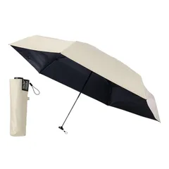 マジカルテック プロテクション 日傘 軽量 折りたたみ傘 遮光100% 遮熱 UVカット100% 晴雨兼用 スリム 手開き 簡単開閉 無地 親骨50cm 30226 ベージュ 今田美桜 アンバサダー 1