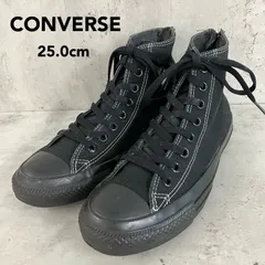 CONVERSE  ALL STAR SQUARETOE HI コンバース 25.0cm 黒 ブラック ジップアップ 1SD658 キャンバス スニーカー US6.5 チャックテイラー風 YKKファスナー カジュアル 靴 ★ ■■