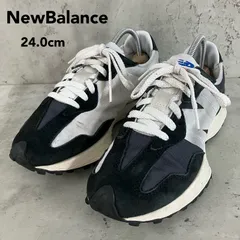 【人気モデル】New Balance 327 MS327LB1 ブラック 黒 24cm US6 D スエード キャンバス レトロデザイン 2021年製 カジュアル ★ ■■